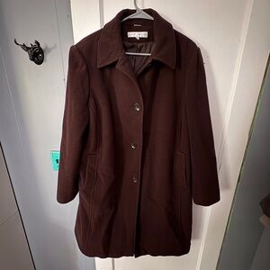 Larry Levine Dark Brown Pea Coat